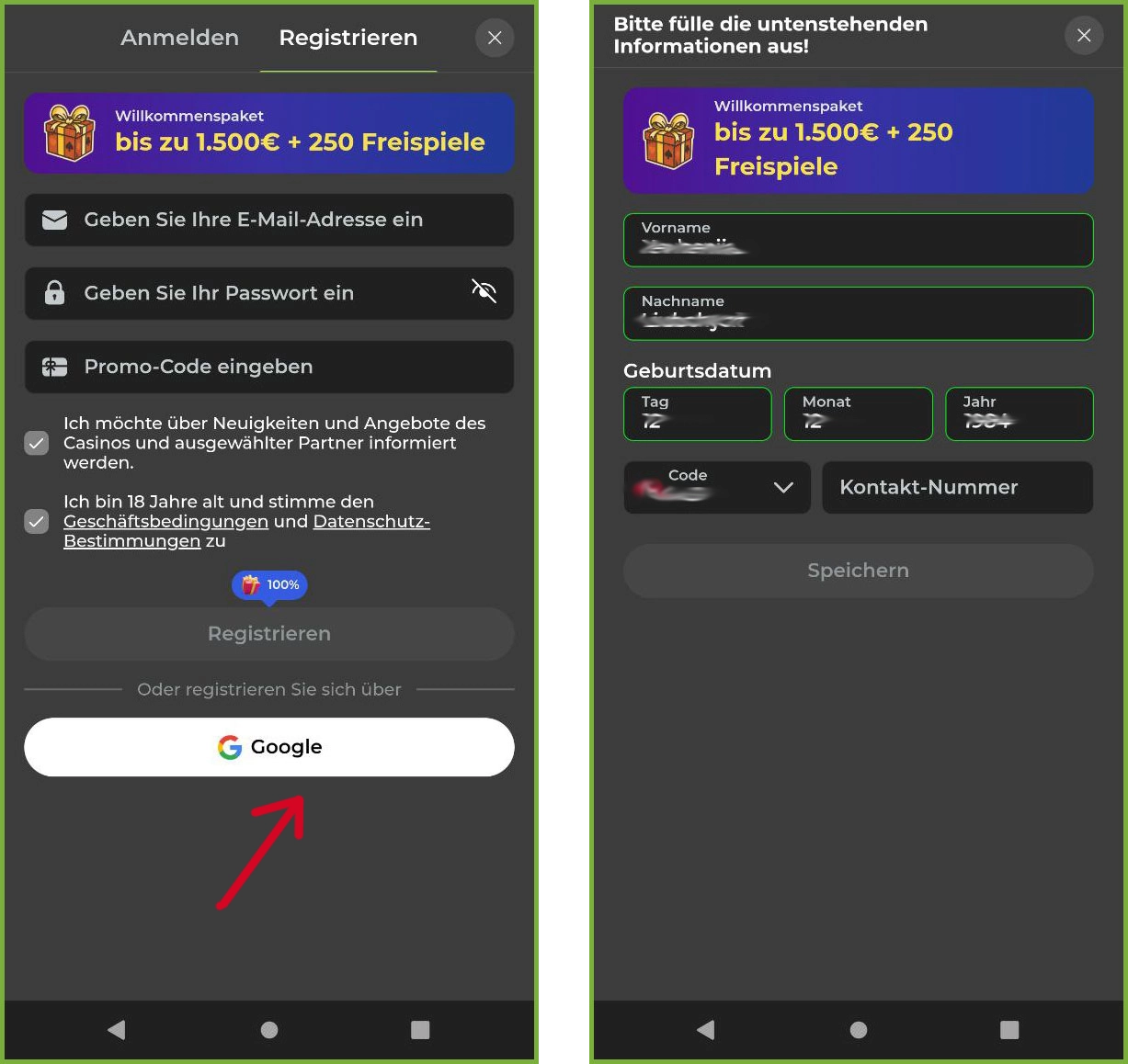 Schnelle Registrierung für neue Spieler bei Capospin